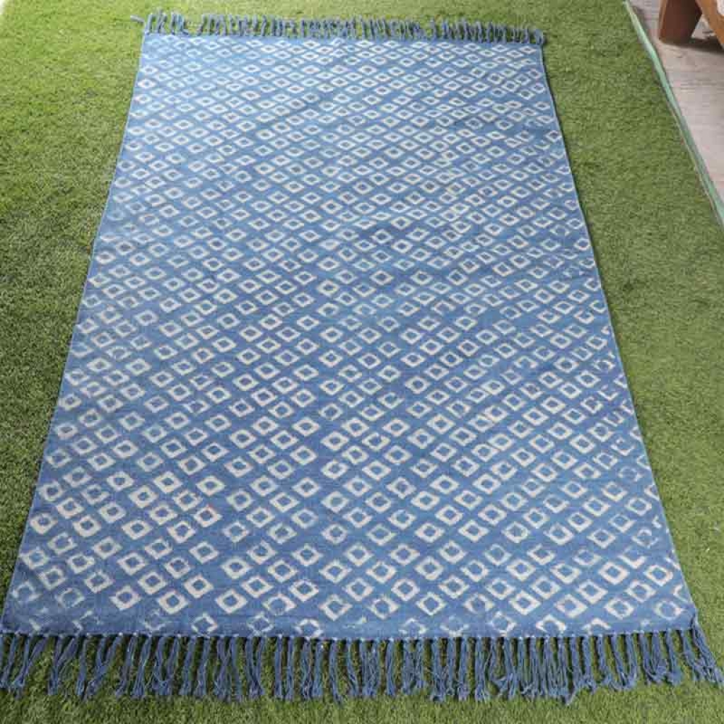 COTTON INDIGO ALL OVER PRINT RUGS