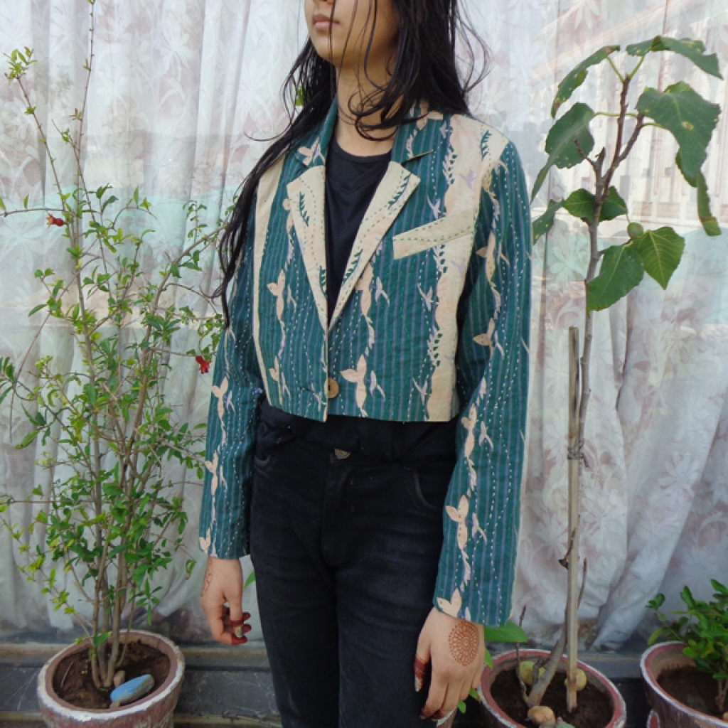 COTTON VINTAGE SHORT KANTHA JACKETS