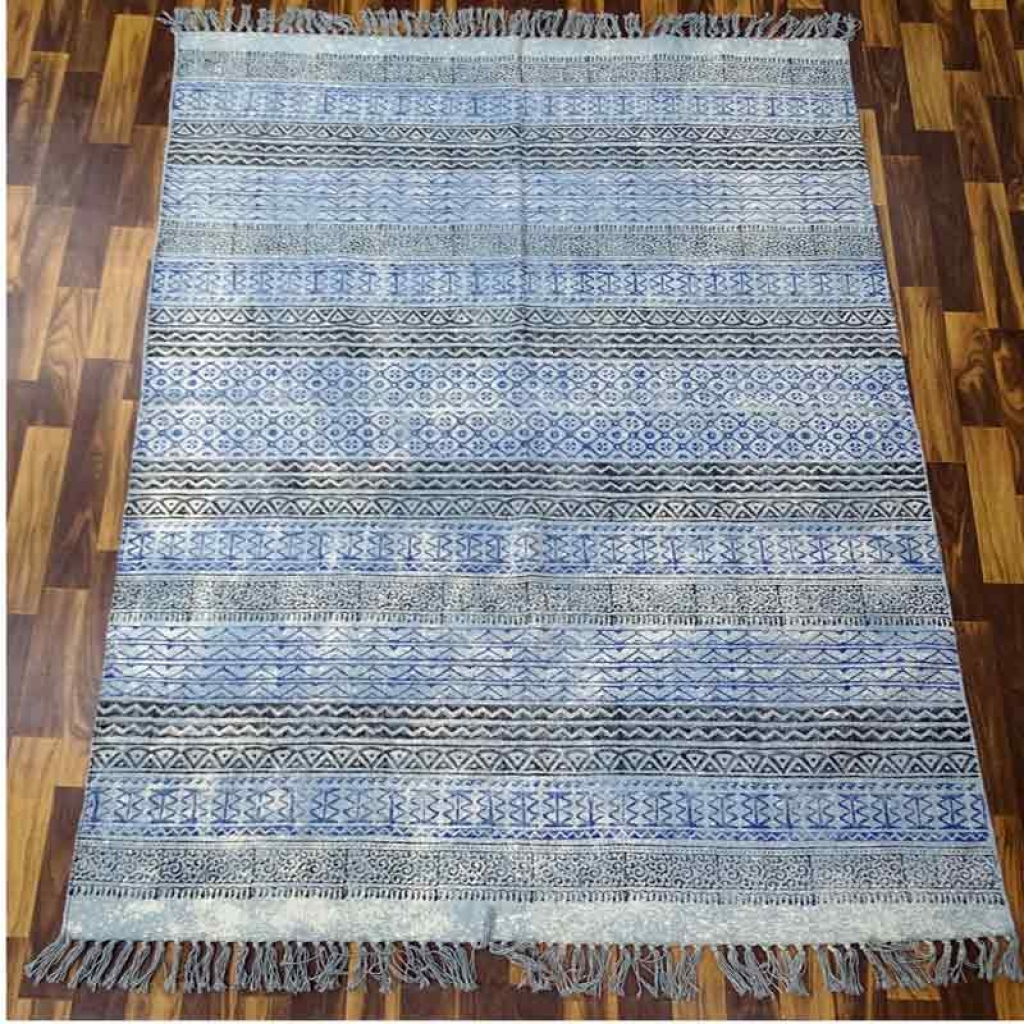 COTTON INDIGO ALL OVER PRINT RUGS