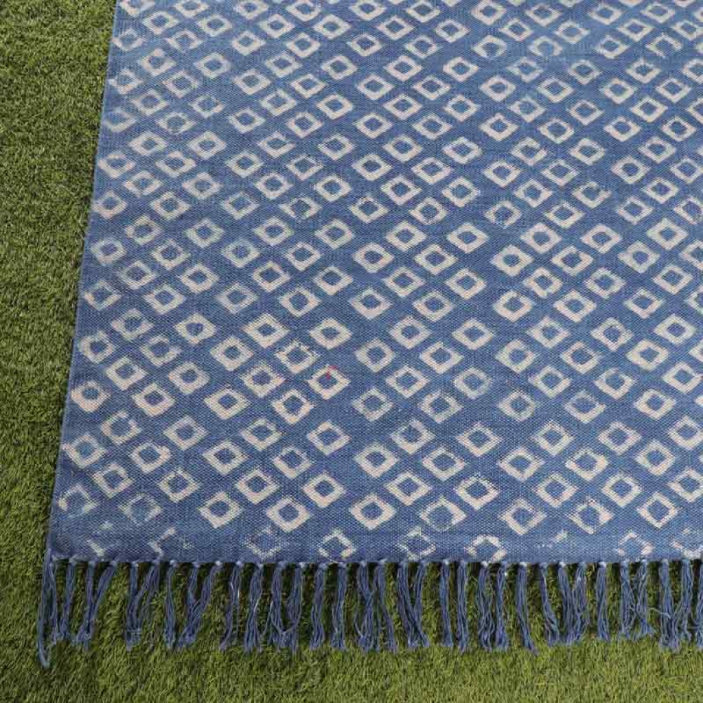 COTTON INDIGO ALL OVER PRINT RUGS