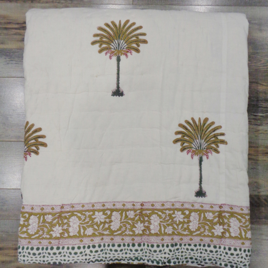 COTTON HAND BLOCK PRINTED QUILTS