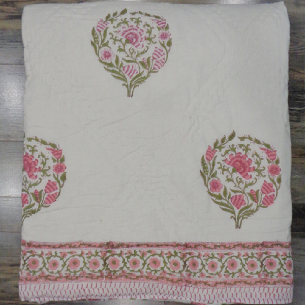 COTTON HAND BLOCK PRINTED QUILTS