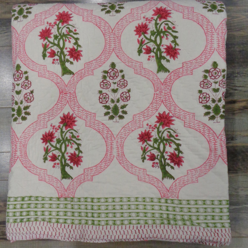 COTTON HAND BLOCK PRINTED QUILTS