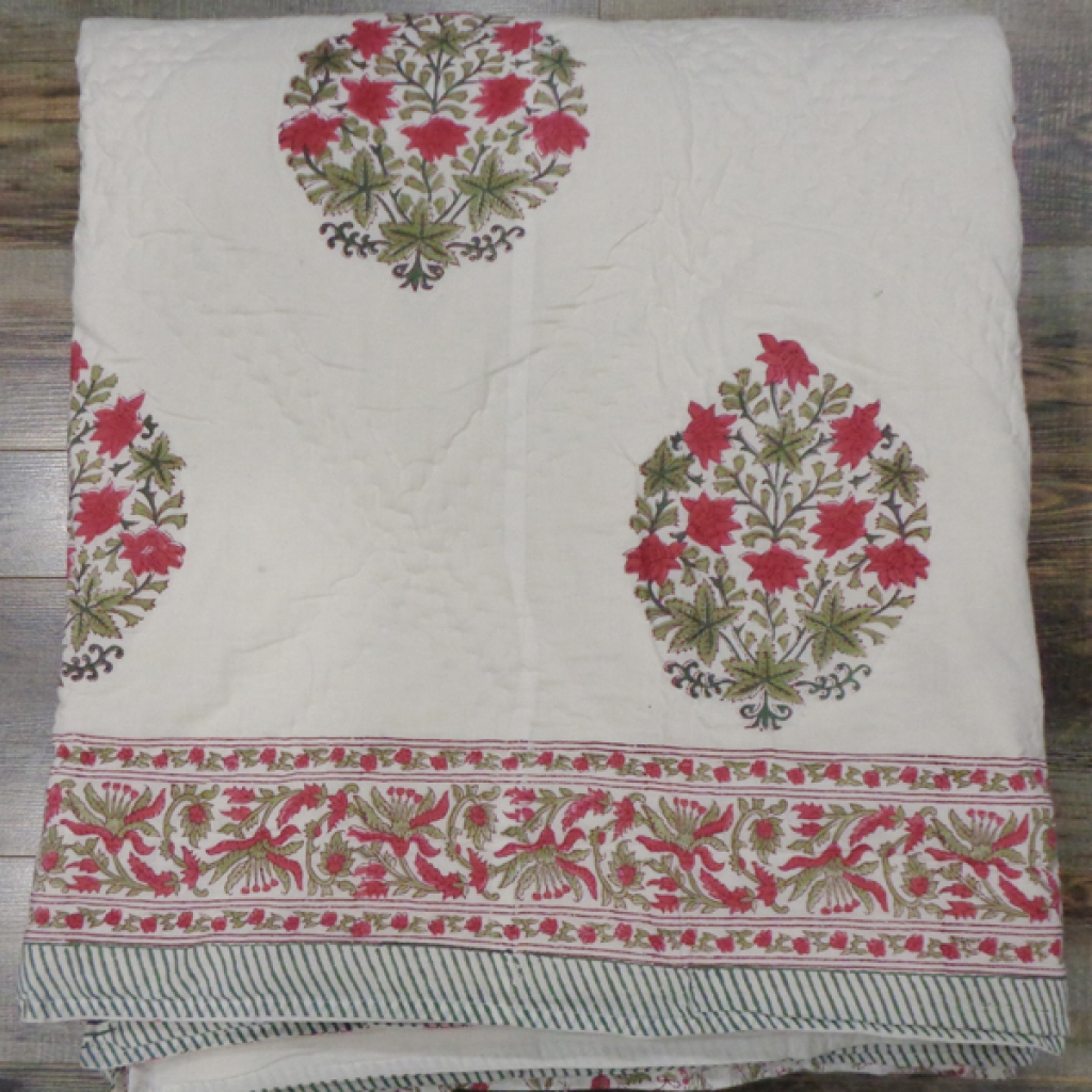 COTTON HAND BLOCK PRINTED QUILTS