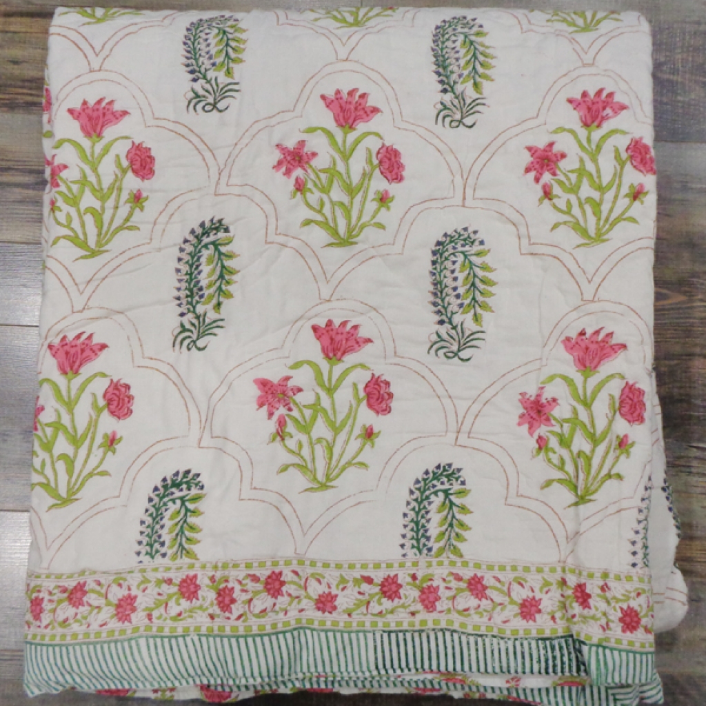 COTTON HAND BLOCK PRINTED QUILTS