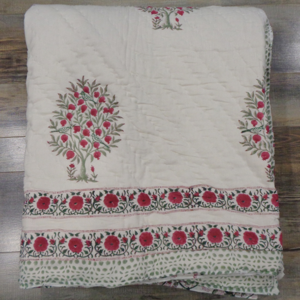 COTTON HAND BLOCK PRINTED QUILTS