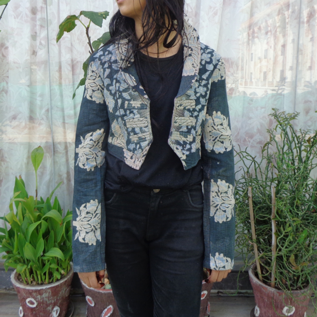 COTTON VINTAGE SHORT KANTHA JACKETS