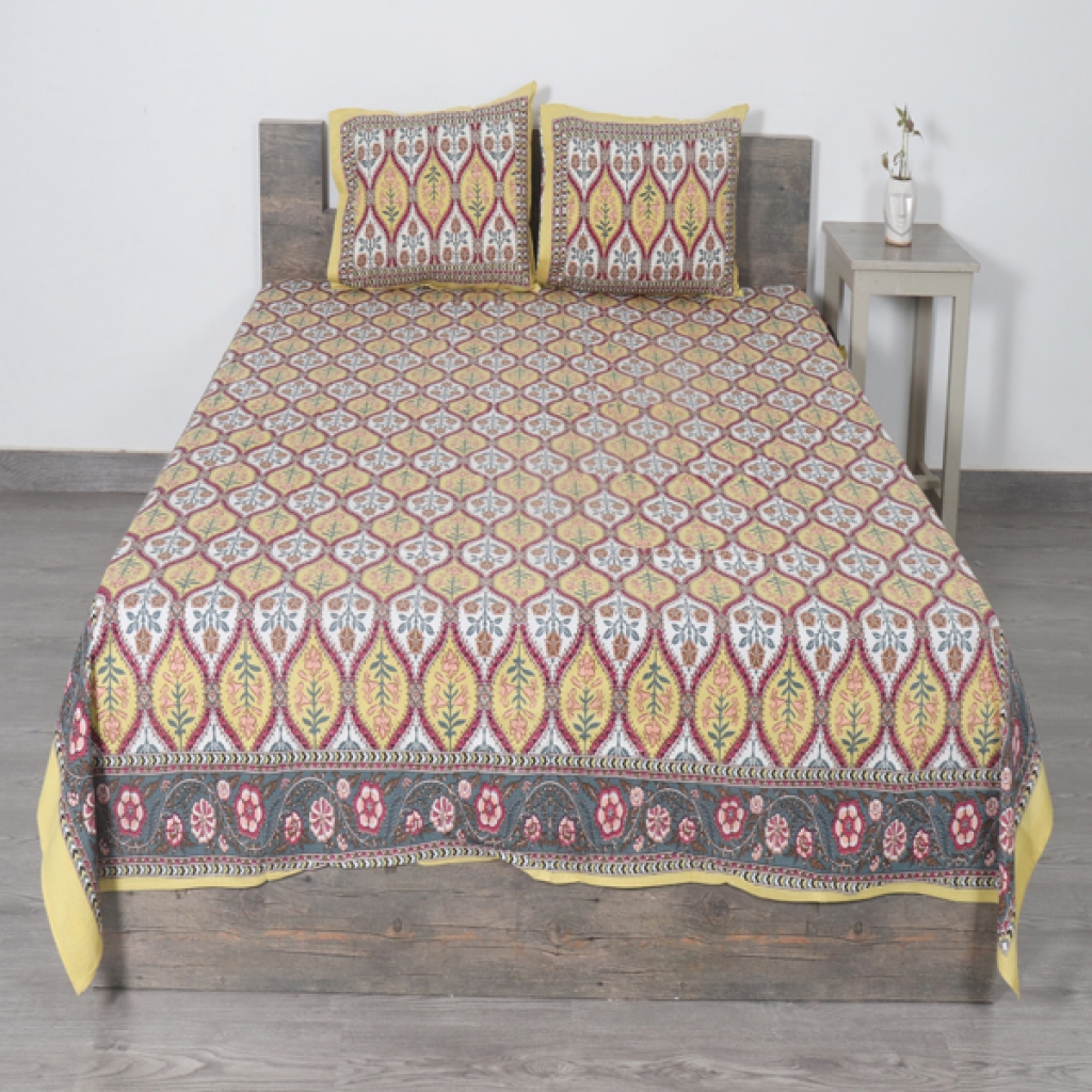 COTTON SCREEN PRINTED BED SHEETS