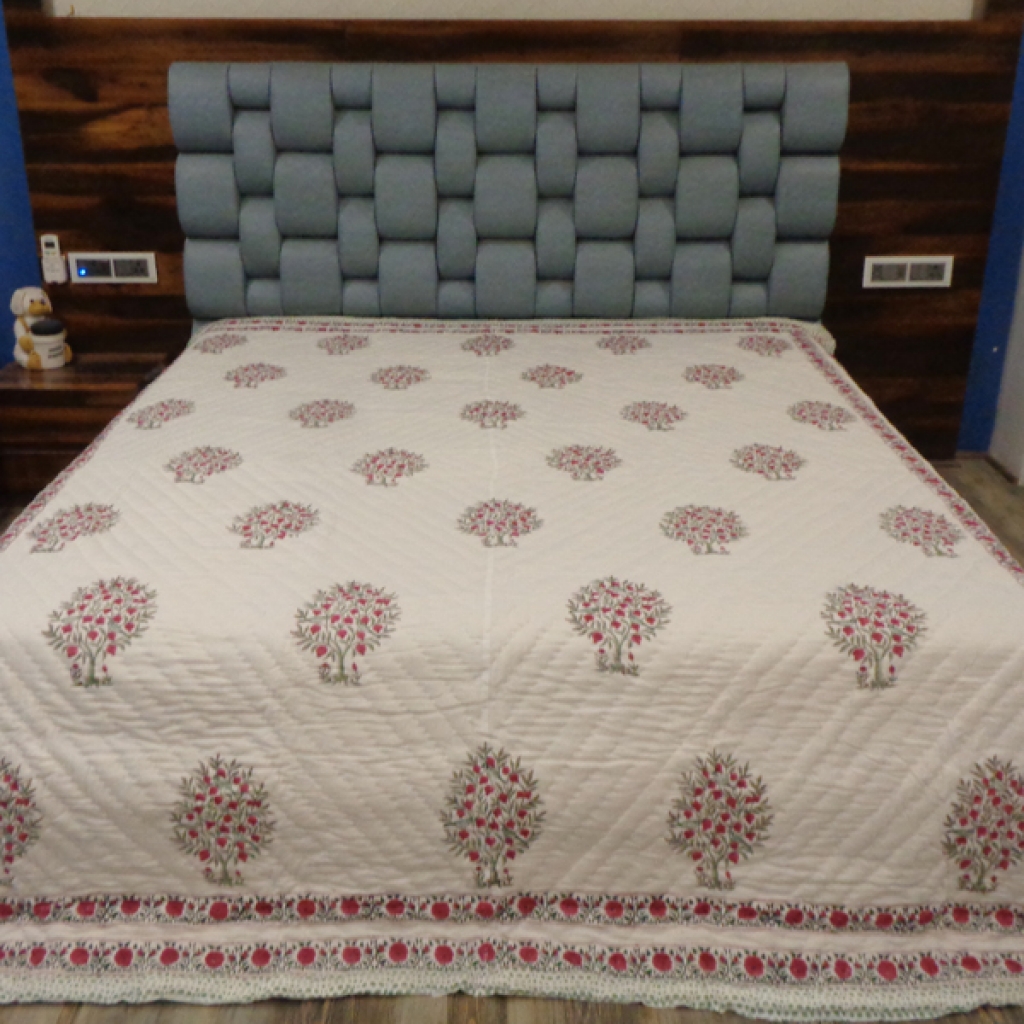 COTTON HAND BLOCK PRINTED QUILTS