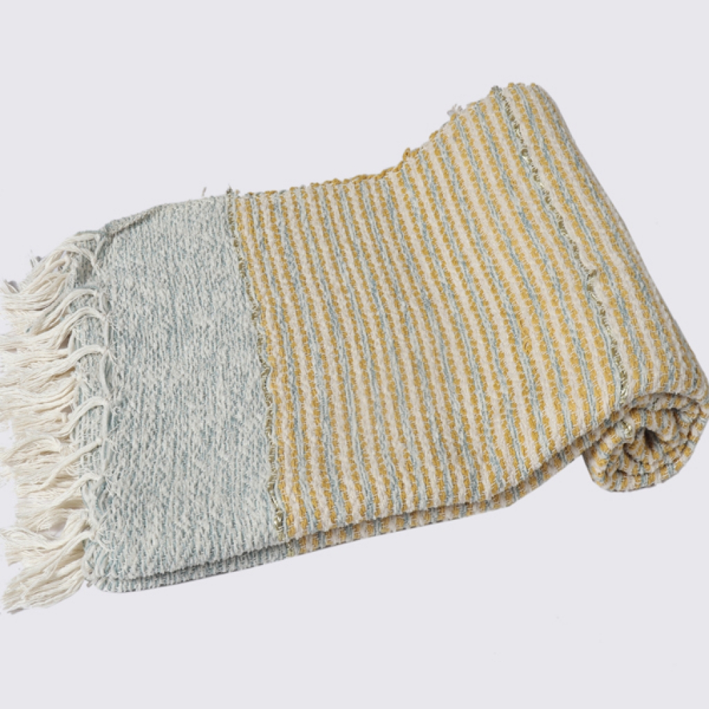 FANCY WOOLEN THROW FOR DECOR HOME